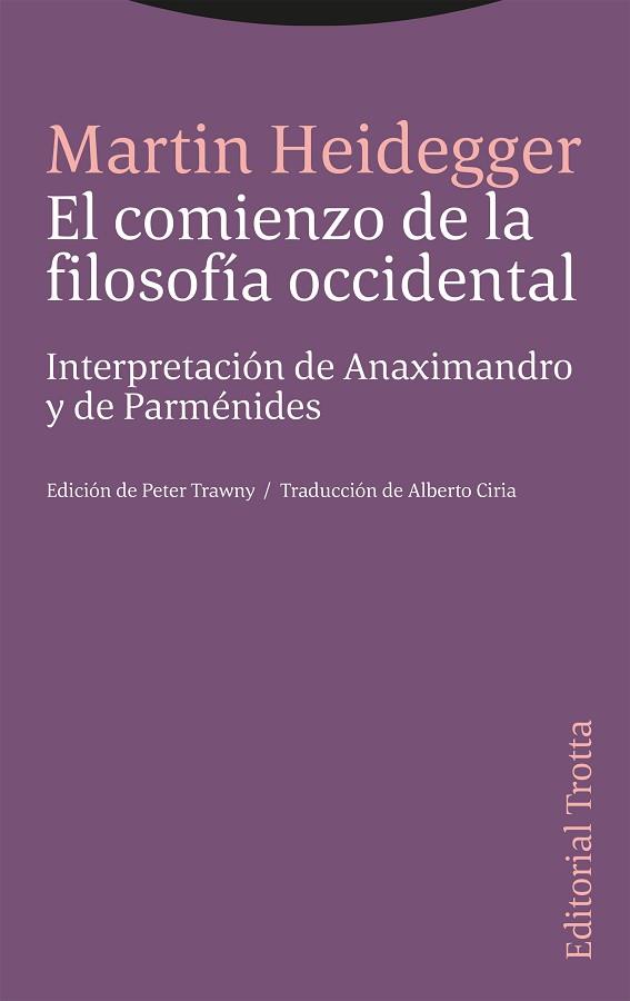COMIENZO DE LA FILOSOFÍA OCCIDENTAL, EL | 9788413642093 | HEIDEGGER, MARTIN | Llibreria Huch - Llibreria online de Berga 