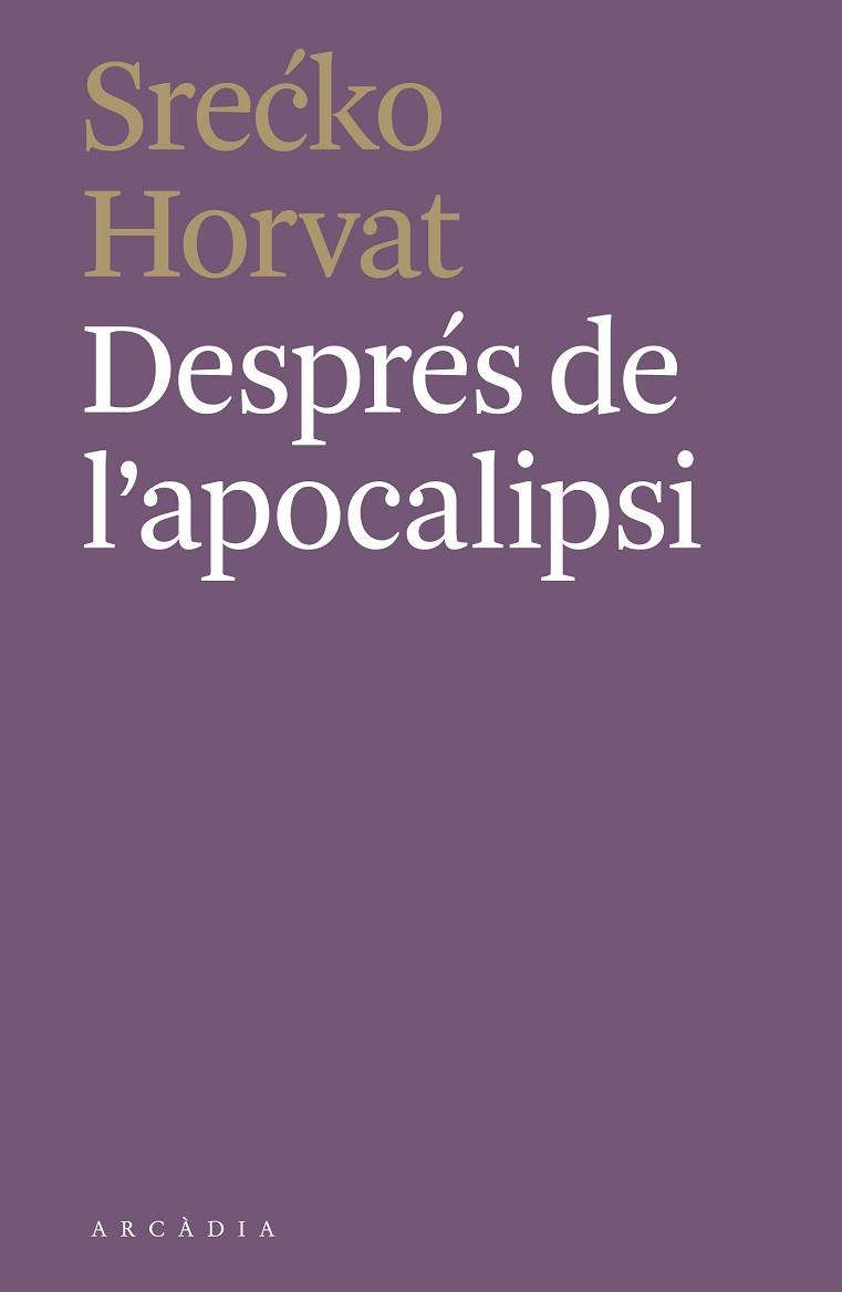 DESPRÉS DE L'APOCALIPSI | 9788412373110 | SRECKO HORVAT | Llibreria Huch - Llibreria online de Berga 
