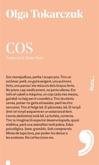 COS | 9788416738496 | TOKARCZUK, OLGA | Llibreria Huch - Llibreria online de Berga 