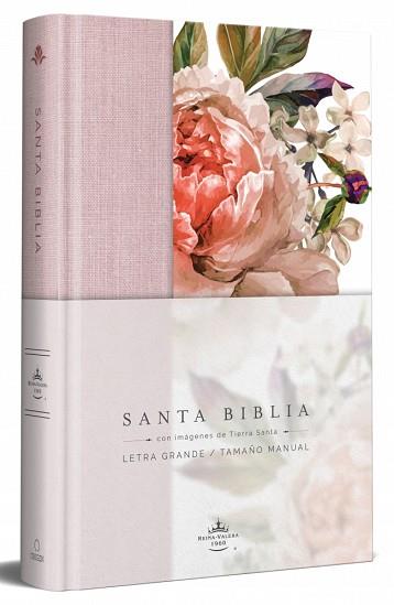 BIBLIA REINA VALERA 1960 LETRA GRANDE. TAPA DURA, TELA ROSADA CON FLORES, TAMAÑO | 9781644733875 | REINA VALERA REVISADA 1960 | Llibreria Huch - Llibreria online de Berga 
