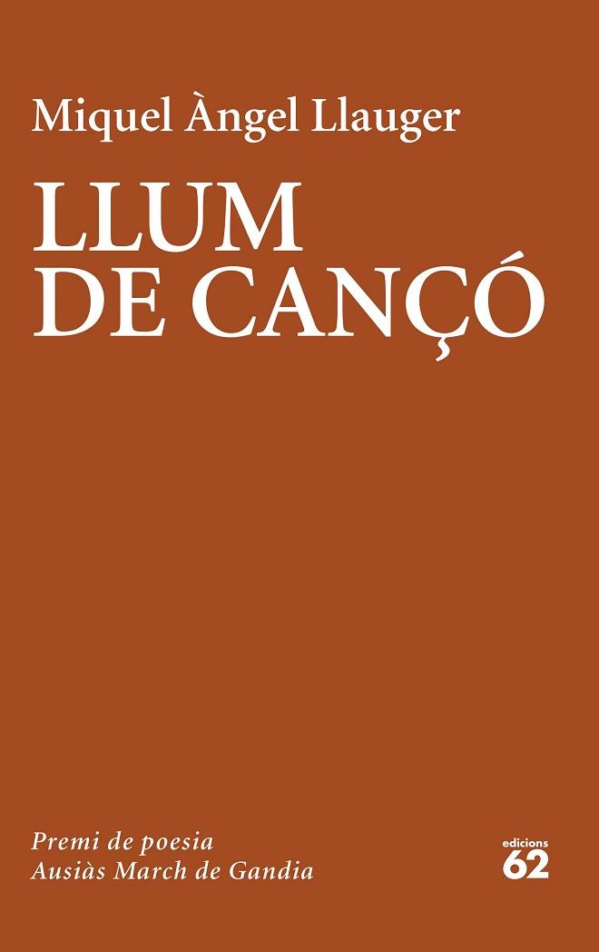LLUM DE CANÇÓ | 9788429779981 | LLAUGER, MIQUEL ÀNGEL | Llibreria Huch - Llibreria online de Berga 