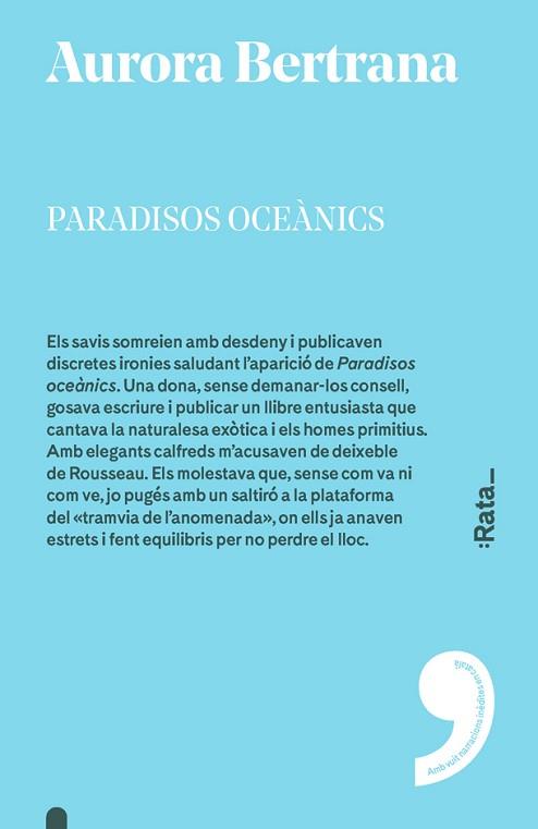 PARADISOS OCEÀNICS | 9788416738335 | AURORA BERTRANA | Llibreria Huch - Llibreria online de Berga 