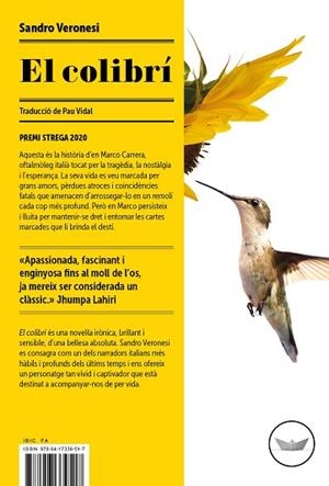EL COLIBRÍ | 9788417339517 | VERONESI, SANDRO | Llibreria Huch - Llibreria online de Berga 