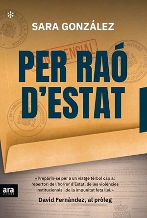PER RAÓ D'ESTAT | 9788417804343 | GONZÁLEZ MUÑOZ, SARA | Llibreria Huch - Llibreria online de Berga 