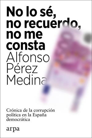 NO LO SÉ, NO RECUERDO, NO ME CONSTA | 9788418741012 | PÉREZ MEDINA, ALFONSO | Llibreria Huch - Llibreria online de Berga 