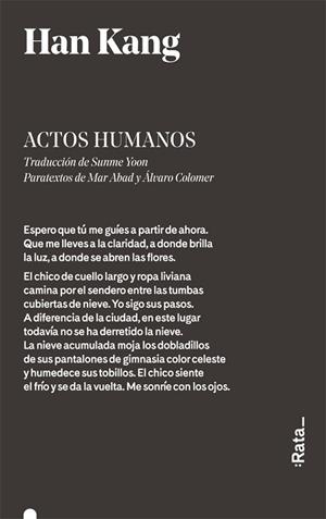 ACTOS HUMANOS | 9788416738342 | HAN KANG | Llibreria Huch - Llibreria online de Berga 