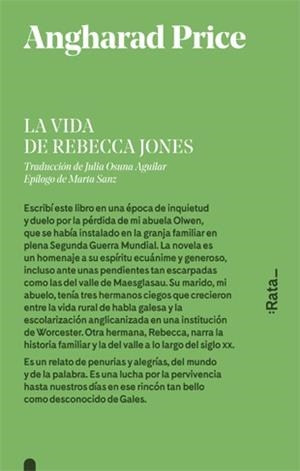VIDA DE REBECCA JONES, LA | 9788416738441 | PRICE, ANGHARAD | Llibreria Huch - Llibreria online de Berga 